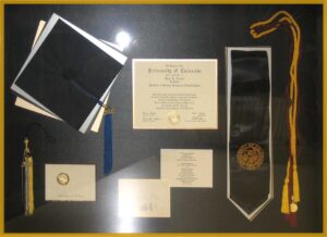 graduation memorabilia framing